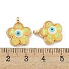 Translucent Evil Eye Resin Pendants KK-M219-22G-06-3