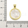 Brass Micro Pave Clear Cubic Zirconia Pendants KK-K354-04G-06-3