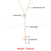 Alloy Crystal Rhinestone Cross Pendant Y Necklaces for Women WGC3C95-01-3