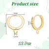 Unicraftale 12Pcs Brass Micro Pave Clear Cubic Zirconia Hoop Earring Findings KK-UN0002-23-3