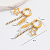 Exquisite metal star moon pendant earrings for daily wear women. GU5453-3-1