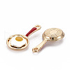 Rack Plating Alloy Enamel Pendants ENAM-N055-031-A01-NR-3