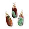 Natural Brazilian Agate Pendants PALLOY-JF01324-02-1