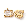 Brass Micro Pave Cubic Zirconia Pendants KK-F898-04G-2