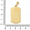 304 Stainless Steel Pendants STAS-G346-46GP-3