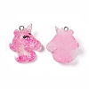 Translucent Resin Pendants RESI-I047-01C-2