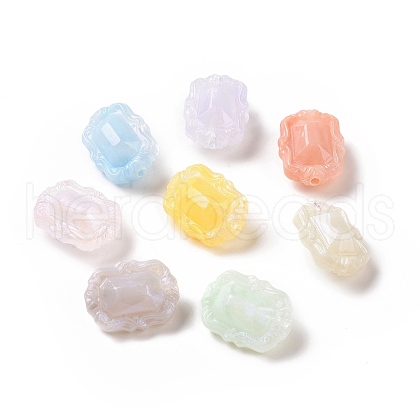 Opaque Acrylic Beads X-OACR-E015-07-1