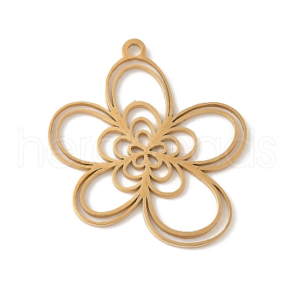 304 Stainless Steel Pendants STAS-V016-02G-1