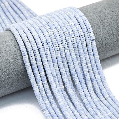 Synthetic Blue Lace Agate Beads Strands G-P575-B35-4x1mm-1