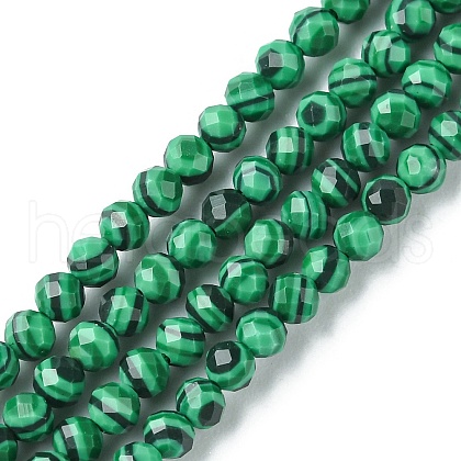 Synthetic Malachite Beads Strands G-F747-G01-01-1