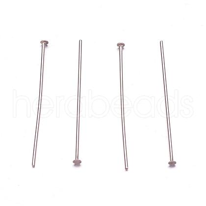 Tarnish Resistant 304 Stainless Steel Flat Head Pins STAS-F117-58P-1.7x30-1