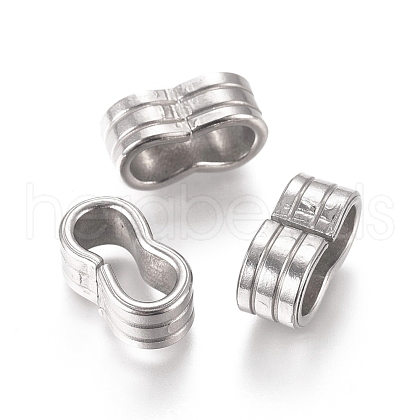 Non-Tarnish 201 Stainless Steel Slide Charms/Slider Beads STAS-L238-057A-P-1
