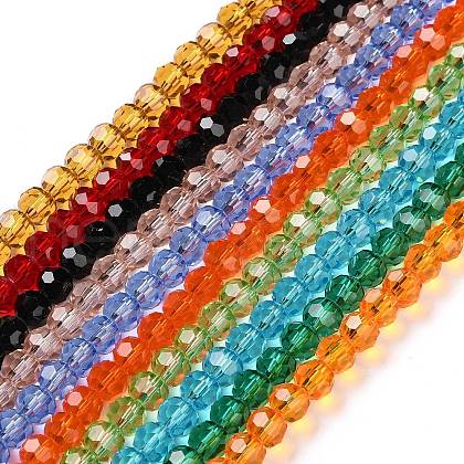 Transparent Glass Beads Strands GLAA-Q104-01B-1