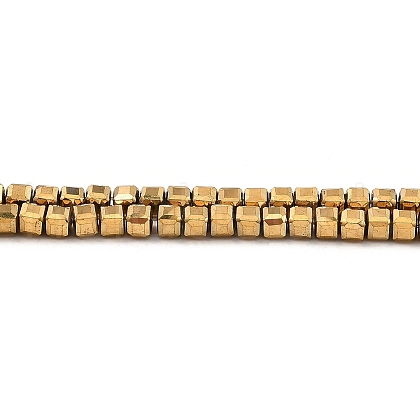 Electroplated Synthetic Non-Magnetic Hematite Beads Strands G-E606-C01-G-1