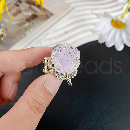 Mini Sequins Rose Alloy Claw Hair Clips PW-WG8F879-05-1
