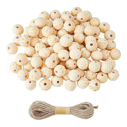 SUPERFINDINGS Wood Beads WOOD-FH0002-29A-1