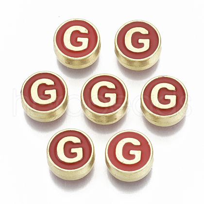 Alloy Enamel Beads X-ENAM-S122-028G-NR-1