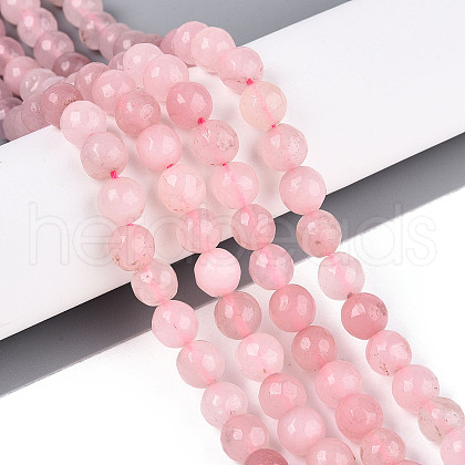 Dyed Natural White Jade Beads Strands G-T139-8mm-60-12-1