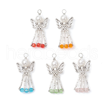 Electroplate Glass Pendants PALLOY-JF03661-01-1