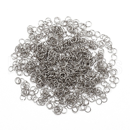 304 Stainless Steel Open Jump Rings STAS-YW0001-09P-1