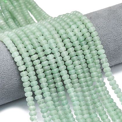 Natural Green Aventurine Beads Strands G-P575-A02-6x4mm-04-1