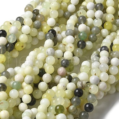 Natural New Jade Beads Strands G-F591-16-8MM-1