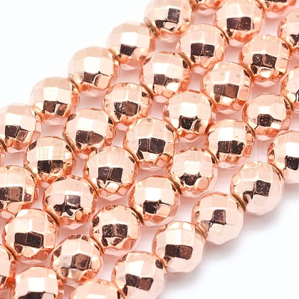 Electroplate Non-magnetic Synthetic Hematite Beads Strands G-L485-03A-LRG-1
