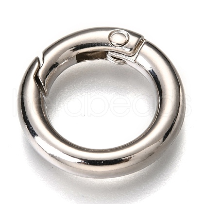 Zinc Alloy Spring Gate Rings PALLOY-C100-01P-03-1