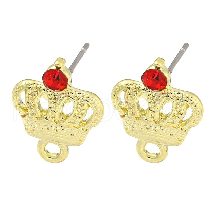 Rack Plating Alloy Stud Earring Finding FIND-C053-03G-02-1