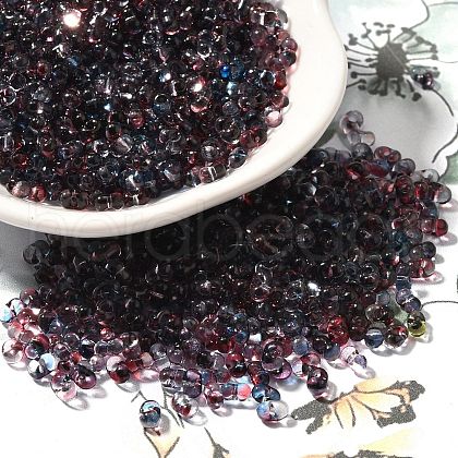 Transparent Baking Paint Glass Seed Beads SEED-A033-06A-08-1