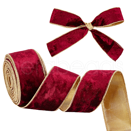 Single Face Velvet Wired Ribbon OCOR-WH0078-222B-04-1