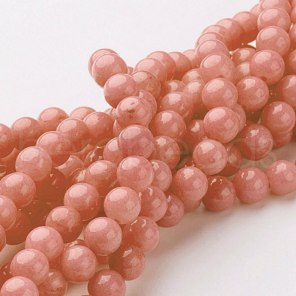 Natural Mashan Jade Round Beads Strands G-D263-10mm-XS18-1