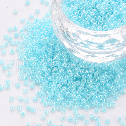 12/0 Imitation Jade Glass Seed Beads SEED-S049-A-008-1
