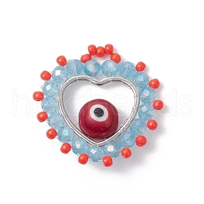 Glass Beads Pendants PALLOY-MZ00654-03-1