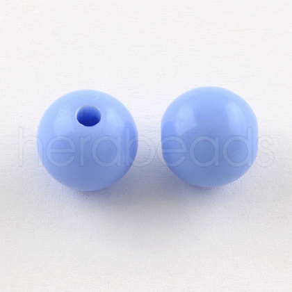 Round Opaque Acrylic Beads SACR-R866-8mm-01-1
