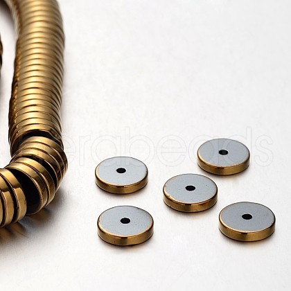 Electroplate Non-magnetic Synthetic Hematite Beads Strands X-G-F300-17B-03-1