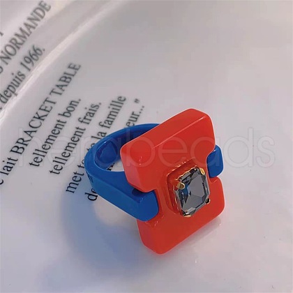 Resin Finger Rings for Women Girls FS-WGEC405-02-1