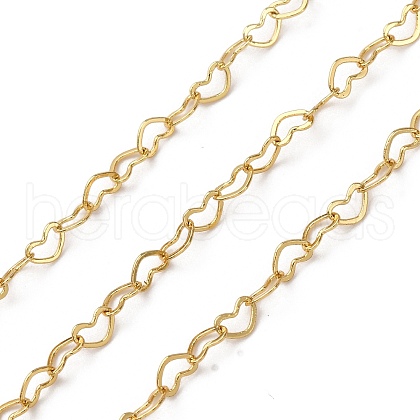 Brass Heart Link Chains CHC-H113-14A-G-1