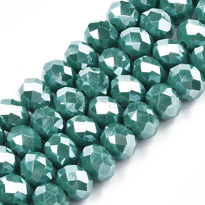 Electroplate Glass Beads Strands EGLA-A034-P2mm-A09-1