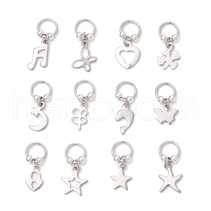 304 Stainless Steel Mixed Shapes Pendants PALLOY-JF03875-1