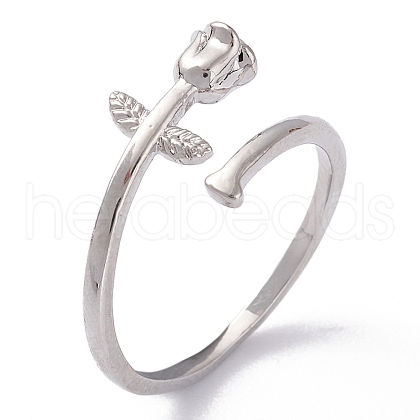 Brass Cuff Rings RJEW-P020-05P-1