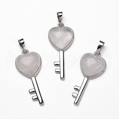 Natural Quartz Crystal Pendants G-I321-06P-18-1