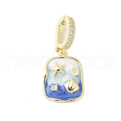 Brass Enamel Pendants KK-F886-01G-03-1