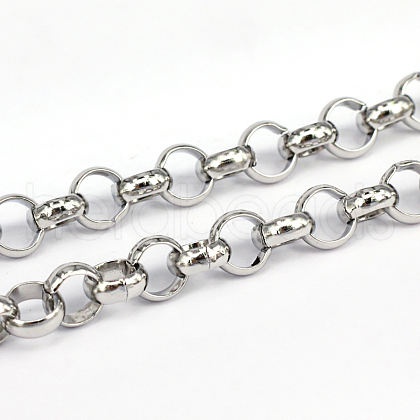 Tarnish Resistant 304 Stainless Steel Rolo Chains CHS-L001-28-8mm-1