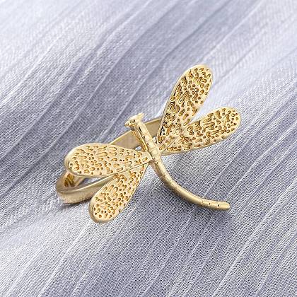 Brass Cuff Rings for Women RJEW-U047-36G-1