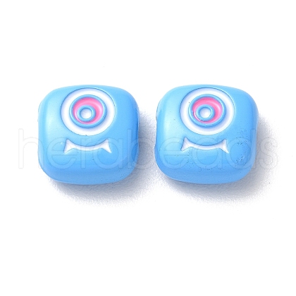 Spray Painted Alloy Enamel Beads PALLOY-M215-15J-1