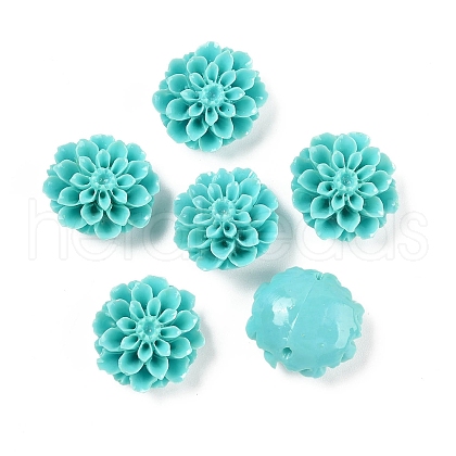 Synthetic Coral 3D Flower Rose Beads CORA-L046-D06-1
