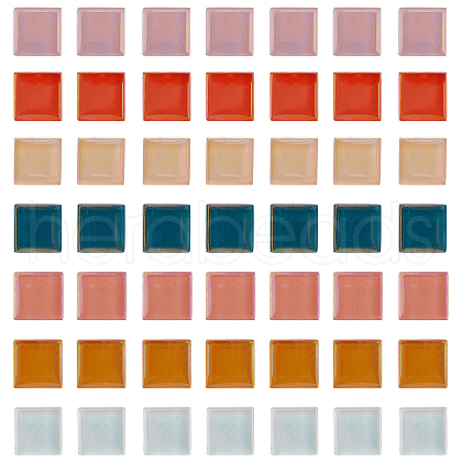 CHGCRAFT 56Pcs 7 Colors Glass Mosaic Cabochons GLAA-CA0001-11-1