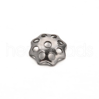 Tarnish Resistant Multi-Petal Flower 304 Stainless Steel Bead Caps STAS-E103-12A-1