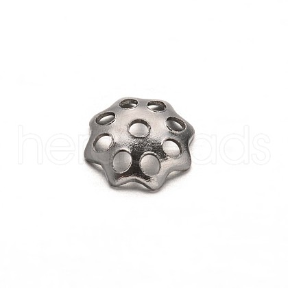 Multi-Petal Flower 304 Stainless Steel Bead Caps STAS-E103-12A-1